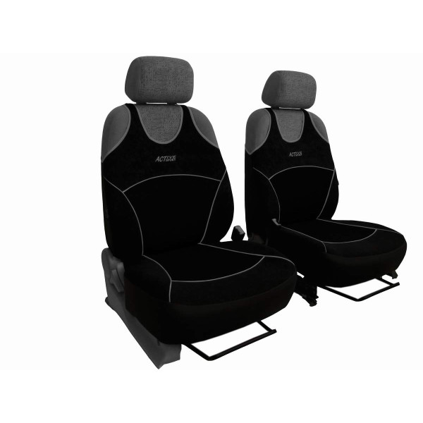 Autopotahy Active Sport Alcantara, sada pro dvě sedadla, černé