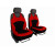 Autopotahy Active Sport Alcantara, sada pro dvě sedadla, červené
