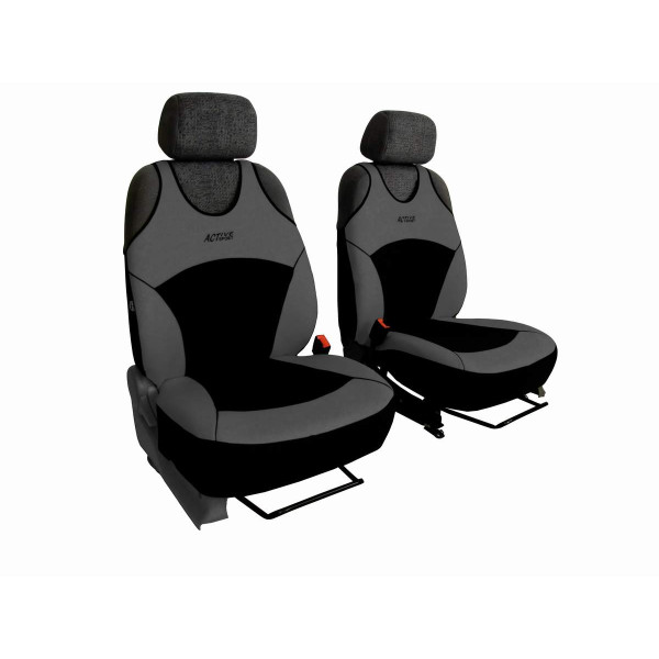 Autopotahy Active Sport Alcantara, sada pro dvě sedadla, šedé