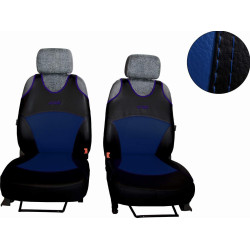 Autopotahy Active Sport kožené, sada pro dvě sedadla, modré
