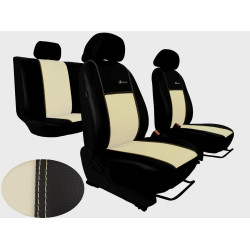 Autopotahy VOLKSWAGEN POLO V, dělená zadní sedadla, od r. v. 2009, EXCLUSIVE kůže béžové