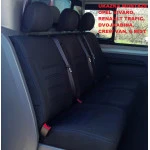 Autopotahy RENAULT TRAFIC DVOJKABINA CREW VAN, 6míst,od 2016, AUTHENTIC DOBLO, žakar modrý