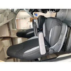 Autopotahy CAMPER- obytné auto, 2 místa, LUXURY černo šedé