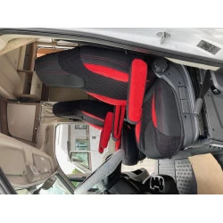 Autopotahy CAMPER- obytné auto, 2 místa, LUXURY černo červené