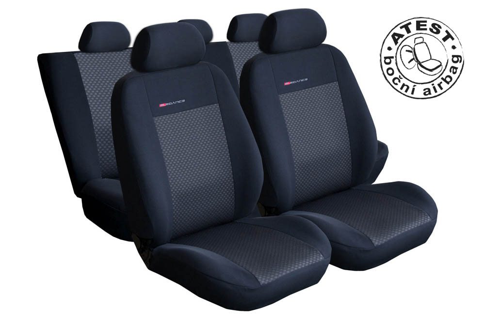 Autopotahy Seat Ibiza IV, DĚLENÁ, od r. 2008-2017, černé